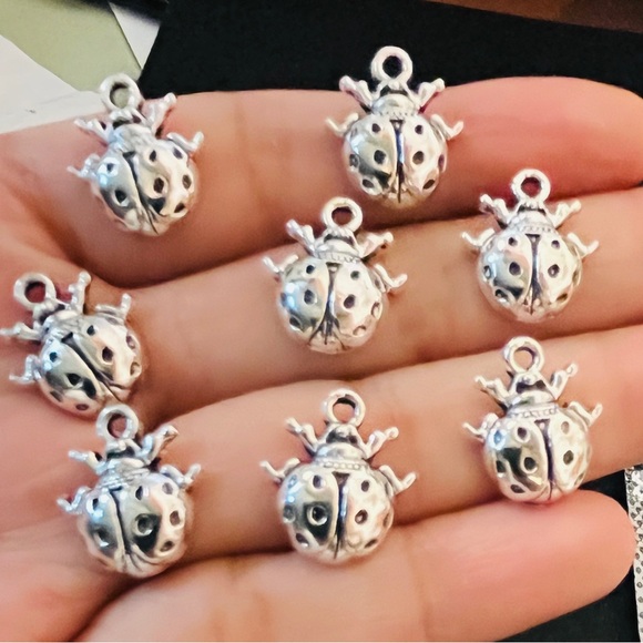 Lot of Metal Silver Color Charms for Jewelry Making - Picture 9 of 13